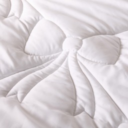 OHS Diamond Bow Quilted Coverless 7.5 Tog Duvet Set, White - Double - thumbnail 4