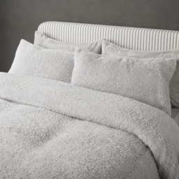 OHS Teddy Fleece Pillowcases - Silver - thumbnail 1