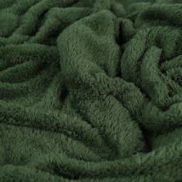 OHS Teddy Fleece Throw, Forest Green - 125 x 150cm - thumbnail 5