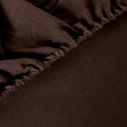 OHS Brushed Cotton Fitted Sheet, Coffee - King - thumbnail 3