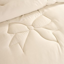 OHS Bows Quilted Coverless 7.5 Tog Duvet Set, Ivory - Double - thumbnail 3