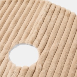 OHS Ribbed Faux Fur Christmas Tree Skirt - Natural - thumbnail 4