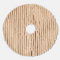 OHS Ribbed Faux Fur Christmas Tree Skirt - Natural - thumbnail 3
