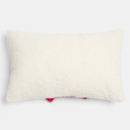 OHS Bow Wrapped Cushion - Hot Pink/Cream - thumbnail 4