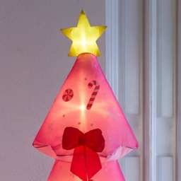 OHS Indoor/Outdoor Inflatable Christmas Tree - Hot Pink - thumbnail 2