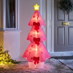 OHS Indoor/Outdoor Inflatable Christmas Tree - Hot Pink - thumbnail 1
