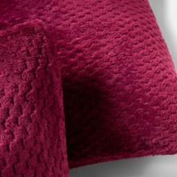 OHS 4 Pack Waffle Fleece Cushion Cover - Burgundy - thumbnail 5