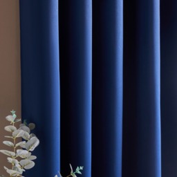 OHS Eyelet Blackout Curtains, Navy - 66 x 54'' - thumbnail 3