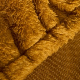 OHS Teddy Fleece Fitted Sheets, Ochre - Single - thumbnail 4
