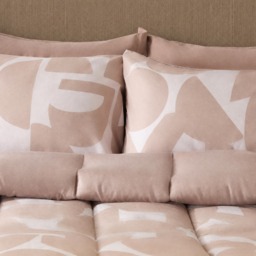 OHS Abstract Geometric Coverless 10.5 Tog Duvet Set, Natural - Double - thumbnail 2