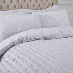 OHS Seersucker Duvet Set, White - Single - thumbnail 2