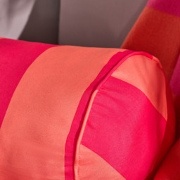 OHS Stripe Print Indoor/Outdoor Bolster Pillow - Orange/Pink - thumbnail 2