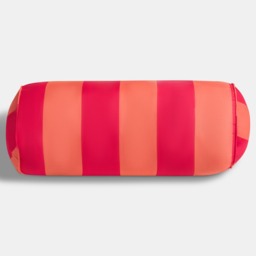 OHS Stripe Print Indoor/Outdoor Bolster Pillow - Orange/Pink - thumbnail 3