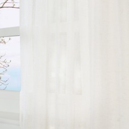 OHS Linen Look Slot Top Voile Curtains (Pair) - Natural - thumbnail 3