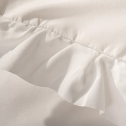 OHS Frill Edge Duvet Cover Set, White - Double - thumbnail 3
