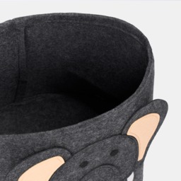 OHS Elephant Felt Storage Basket - Charcoal - thumbnail 3
