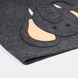 OHS Elephant Felt Storage Basket - Charcoal - thumbnail 4