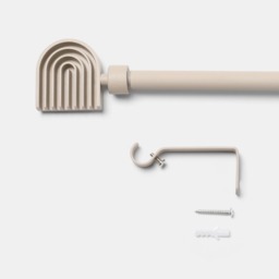OHS 16mm Extendable Arches Curtain Pole, Natural - 70-120cm - thumbnail 5