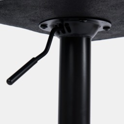 OHS Set of 2 Adjustable Velvet Bar Stools - Black - thumbnail 5