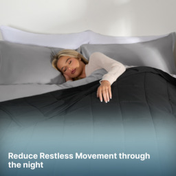 OHS Supersoft Weighted 8kg Blanket, Black - 150 x 200cm - thumbnail 3