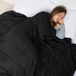 OHS Supersoft Weighted 8kg Blanket, Black - 150 x 200cm - thumbnail 4