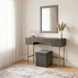 OHS Ribbed Dressing Table - Charcoal - thumbnail 1