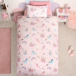 OHS Unicorn Kingdom Duvet Set, Pink - Single - thumbnail 4