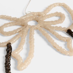 OHS LED Bow Wreath - Cream/Black - thumbnail 3