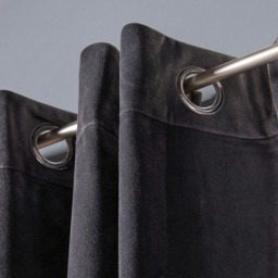 "OHS Thermal Velvet Curtains, Charcoal - 46 x 72""" - thumbnail 4