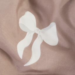 OHS Bow Print Reversible Duvet Cover Set, Ivory/Natural - Single - thumbnail 5