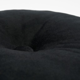 OHS Velvet Round Shaped Cushion, Black/Cream - thumbnail 5