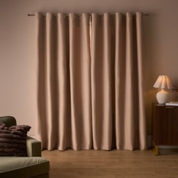 "OHS Eyelet Blackout Curtains, Beige - 229 x 229 cm (90"" x 90"")" - thumbnail 4