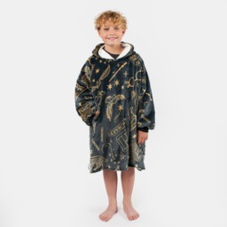 OHS Kids Harry Potter Hogwarts Hoodie Blanket - Black - thumbnail 2
