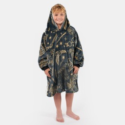 OHS Kids Harry Potter Hogwarts Hoodie Blanket - Black - thumbnail 4