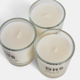 OHS 3 Glass Scented Candle Set, Bow Print - Multi - thumbnail 4