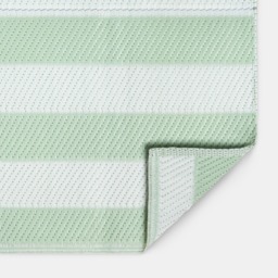 OHS Stripe Print Outdoor Rug, Sage/Cream - 170cm - thumbnail 4