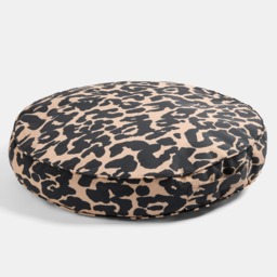 OHS Indoor/Outdoor Leopard Print Round Filled Cushion - Natural - thumbnail 4