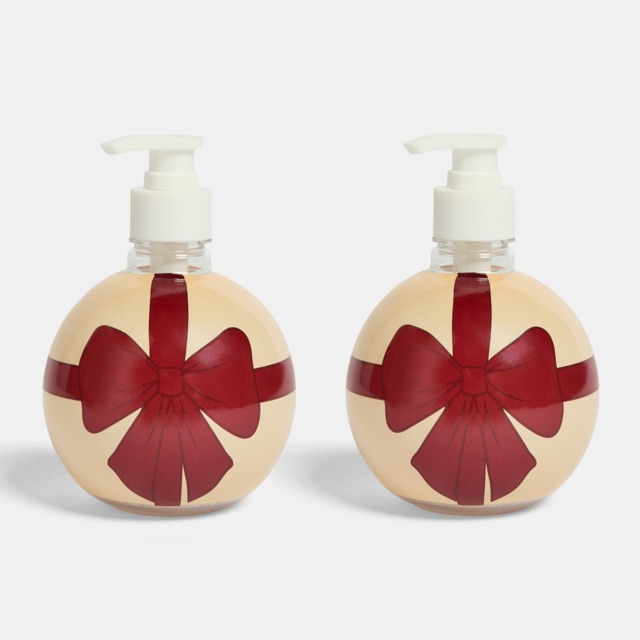 OHS 2 Pack Bow Bauble Soap Dispensers - Red - image 1