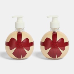 OHS 2 Pack Bow Bauble Soap Dispensers - Red