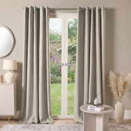 "OHS Eyelet Blackout Curtains - Silver, 66"" X 90""" - thumbnail 1