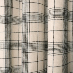 "OHS Woven Texture Check Print Eyelet Blackout Curtains, Cream - 90 x 90""" - thumbnail 5