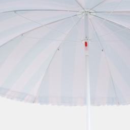 OHS Stripe Print Outdoor Parasol - Sage/Cream - thumbnail 5