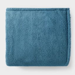 OHS Teddy Fleece Throw, Denim Blue - 125 x 150cm - thumbnail 5
