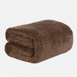Luxury Waffle Mink Warm Throw Over Sofa Bed Soft Blanket 150 x 200cm Chocolate - thumbnail 2