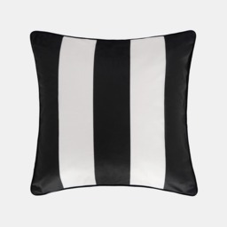 OHS Matte Velvet Stripe Print Cushion Covers, Mono - 45 x 45cm - thumbnail 3