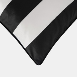 OHS Matte Velvet Stripe Print Cushion Covers, Mono - 45 x 45cm - thumbnail 5