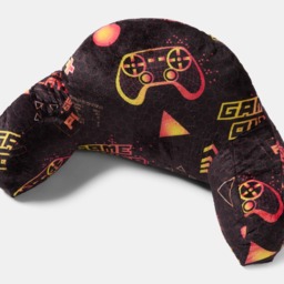 OHS Kids Gaming Fleece Cuddle Cushion - Black/Red - thumbnail 4