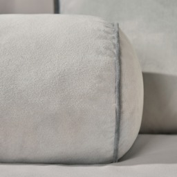 OHS Matte Velvet Bolster Cushion - Grey/Charcoal - thumbnail 3