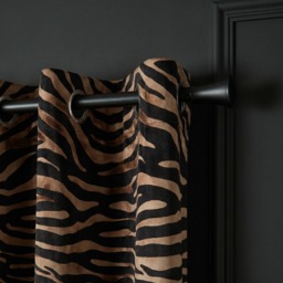 OHS Zebra Print Eyelet Blackout Curtain, Black - 90 x 90in - thumbnail 4