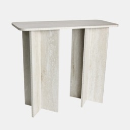 OHS Travertine Effect Console Table - Cream - thumbnail 3